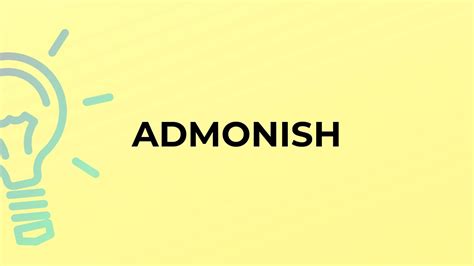 meaning of the word admonished