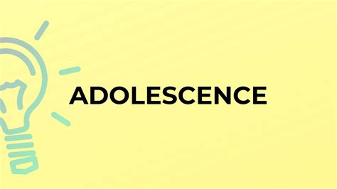 meaning of the word adolescence