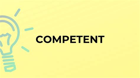 meaning of the word competent