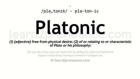 meaning of the word platonic