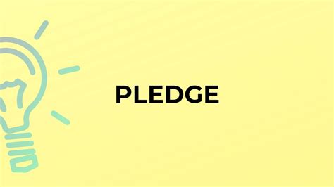 meaning of the word pledge