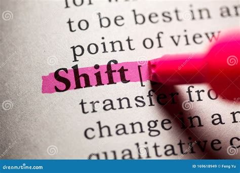meaning of the word shift