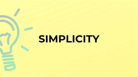 meaning of the word simplicity