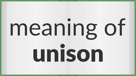 meaning of unison