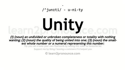 meaning of unity