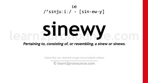 meaning sinewy