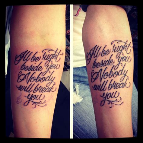 Incredible Meaningful Lyric Tattoo Designs References