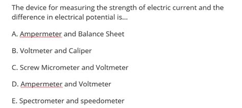 Measure Electric Current Strength
