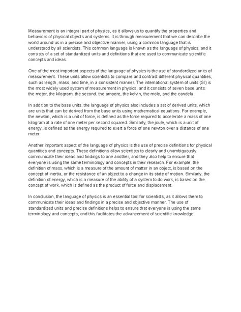 Measurement And The Language Of Physics