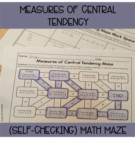 measures of central tendency worksheet 6th grade