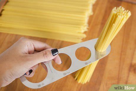 measuring the correct amount of pasta