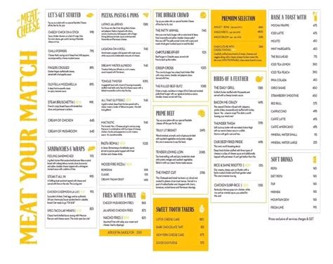 Meat And Cheese Menu