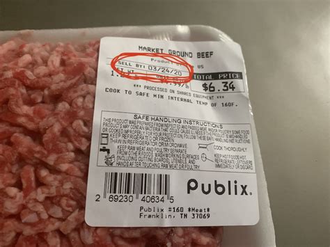 meat sell thru date