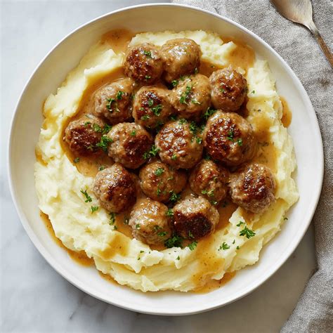 Meatballs Mashed Potatoes