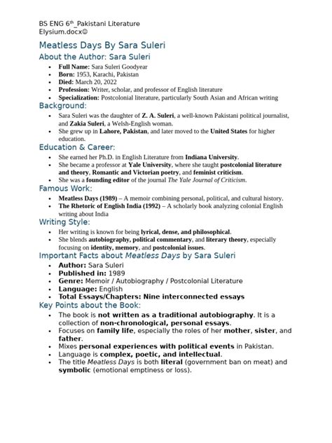 Meatless Days Book Pdf