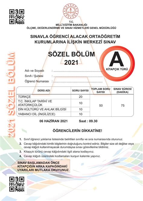 meb 2021 lgs soruları