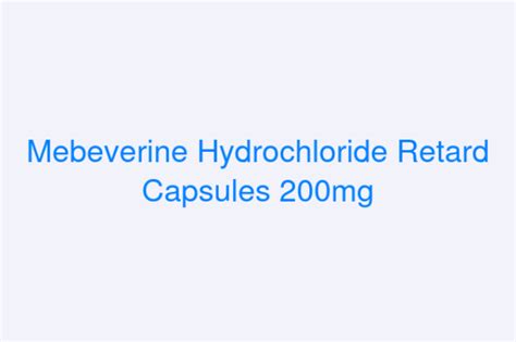 mebeverine hcl aurobindo retard 200 mg