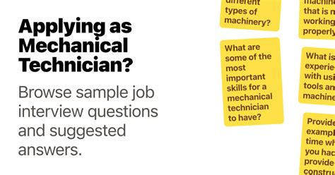 Top Mechanic Technician Interview Questions