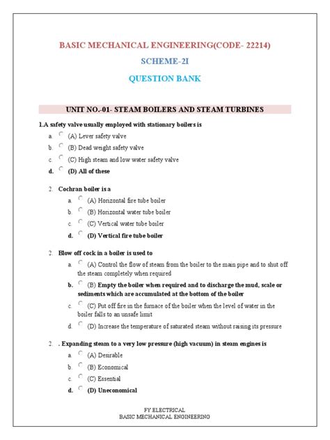 Mechanical Engineering Basic Questions And Answers Pdf