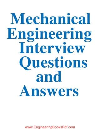 Mechanical Engineering Technical Questions And Answers Pdf
