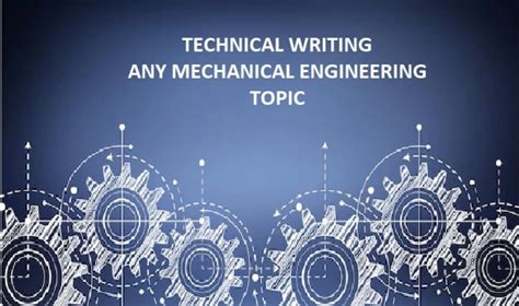 mechanical engineering topics to write about