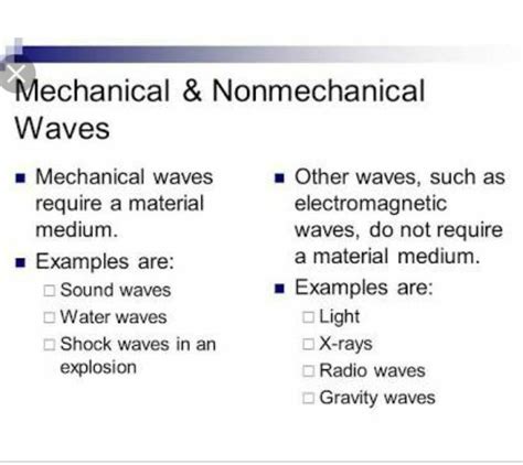 Mechanical Waves Non Examples