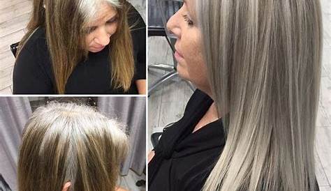 Meches Blanches Sur Cheveux Gris Pin On Hair