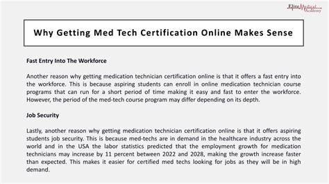 Med Tech Certification Az