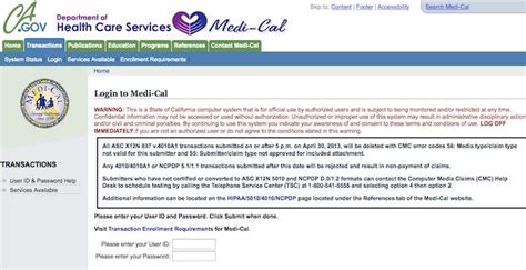 medi cal website california provider login