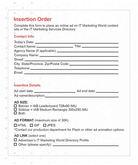 Media Insertion Order Template: Streamline Your Advertising Process