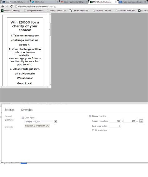 Media Query Not Working On Chrome
