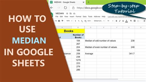 Calculating Mean, Median, Mode in Google Sheets (Small Example) YouTube