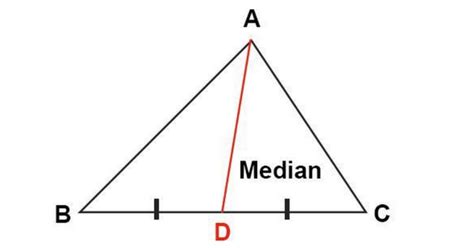median of a triangle definition geometry