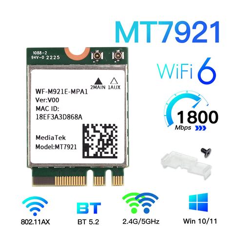 mediatek wifi 6 mt7921 speed