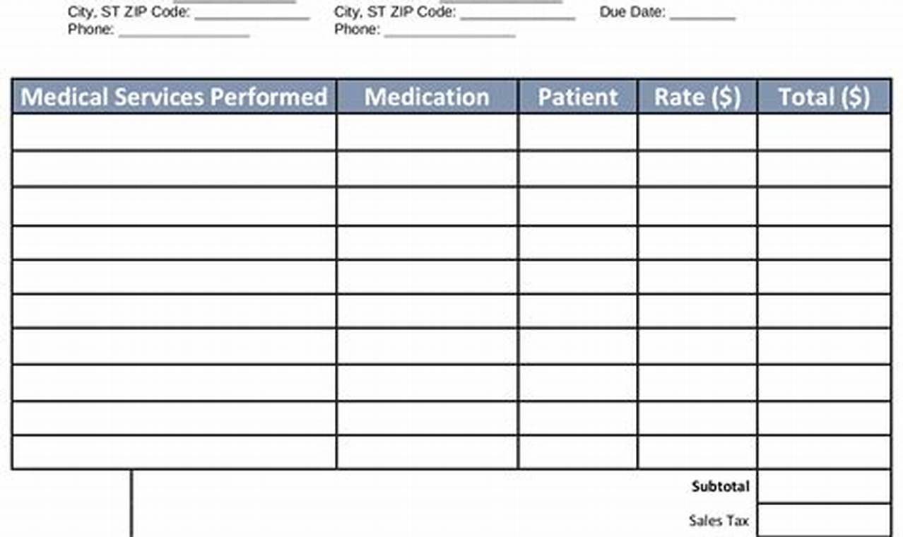 A Guide to Creating a Clear and Organized Medical Invoice Layout