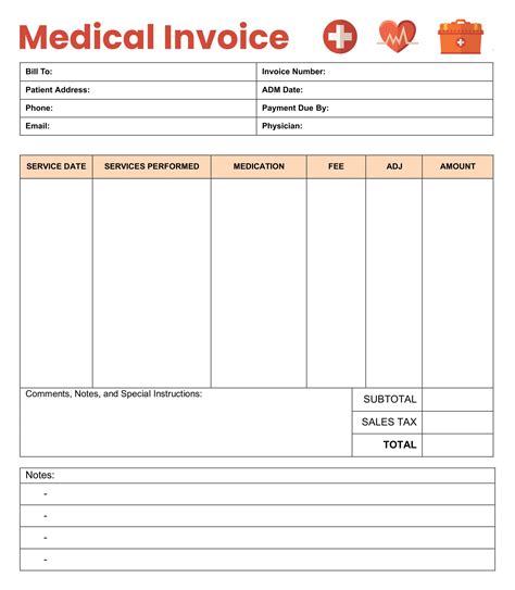 Free Medical Receipt Template Download * Invoice Template Ideas