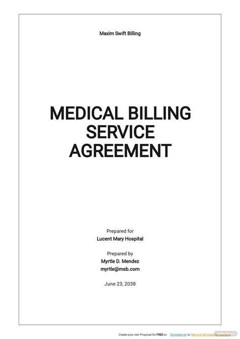 Medical Billing Contract Template