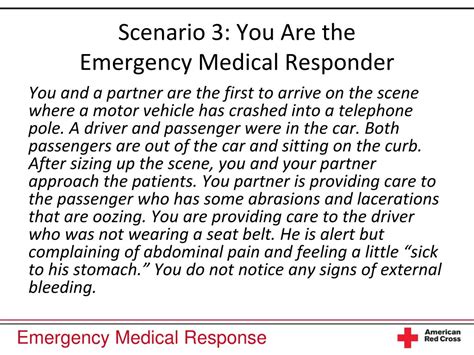 medical emergency scenarios examples