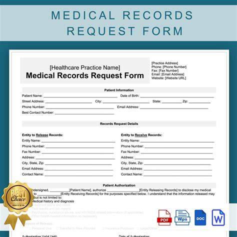 medical information request form template