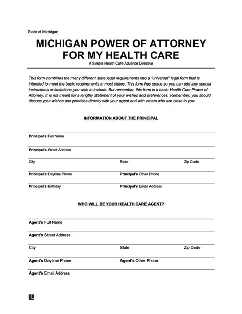 medical power of attorney forms michigan
