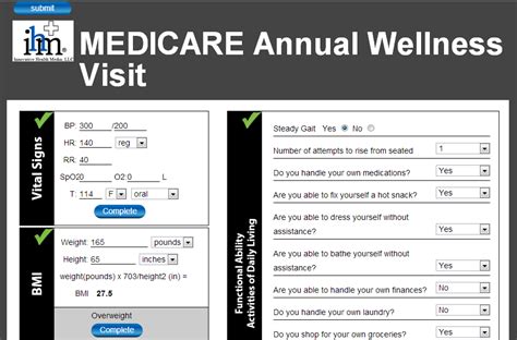 medicare annual wellness visit questions
