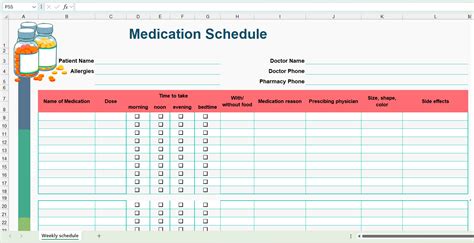 Medication List In Excel Format