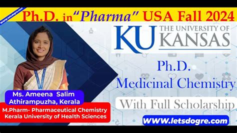 medicinal chemistry phd scholarship