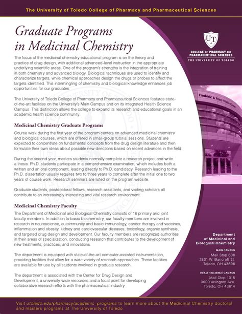 medicinal chemistry undergraduate programs