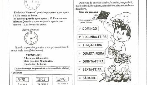 Companheiros da Educação: APRENDENDO MEDIDAS DE TEMPO PARA 1º, 2º E 3º