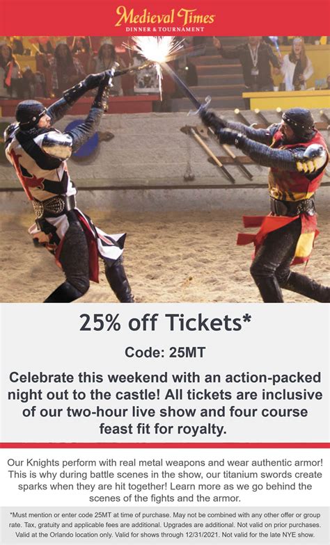 Unlock The Unbelievable Discounts With Medieval Times Coupon Codes
