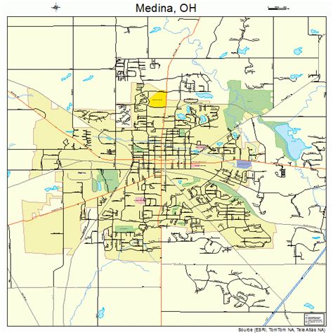 medina ohio city map