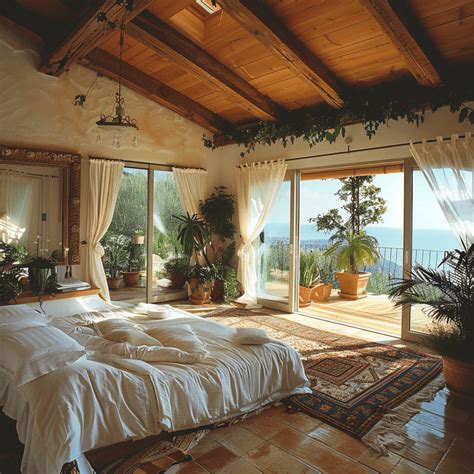 Natural Elements in Mediterranean Bedroom