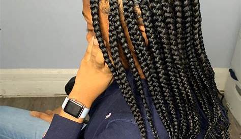 African Hair Braiding Jumbo box braids with triangle