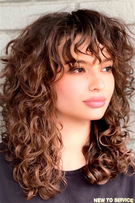  79 Popular Medium Curly Hair With Fringe With Simple Style